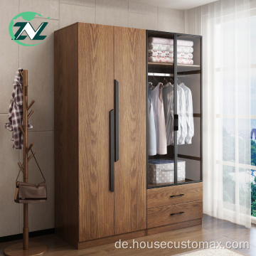 Nordic Schlafzimmer Schrank Holz Kleiderschrank Schrank Glastür